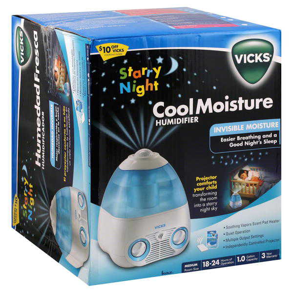 Vicks Humidifier, Cool Moisture, Starry Night 1 humidifier