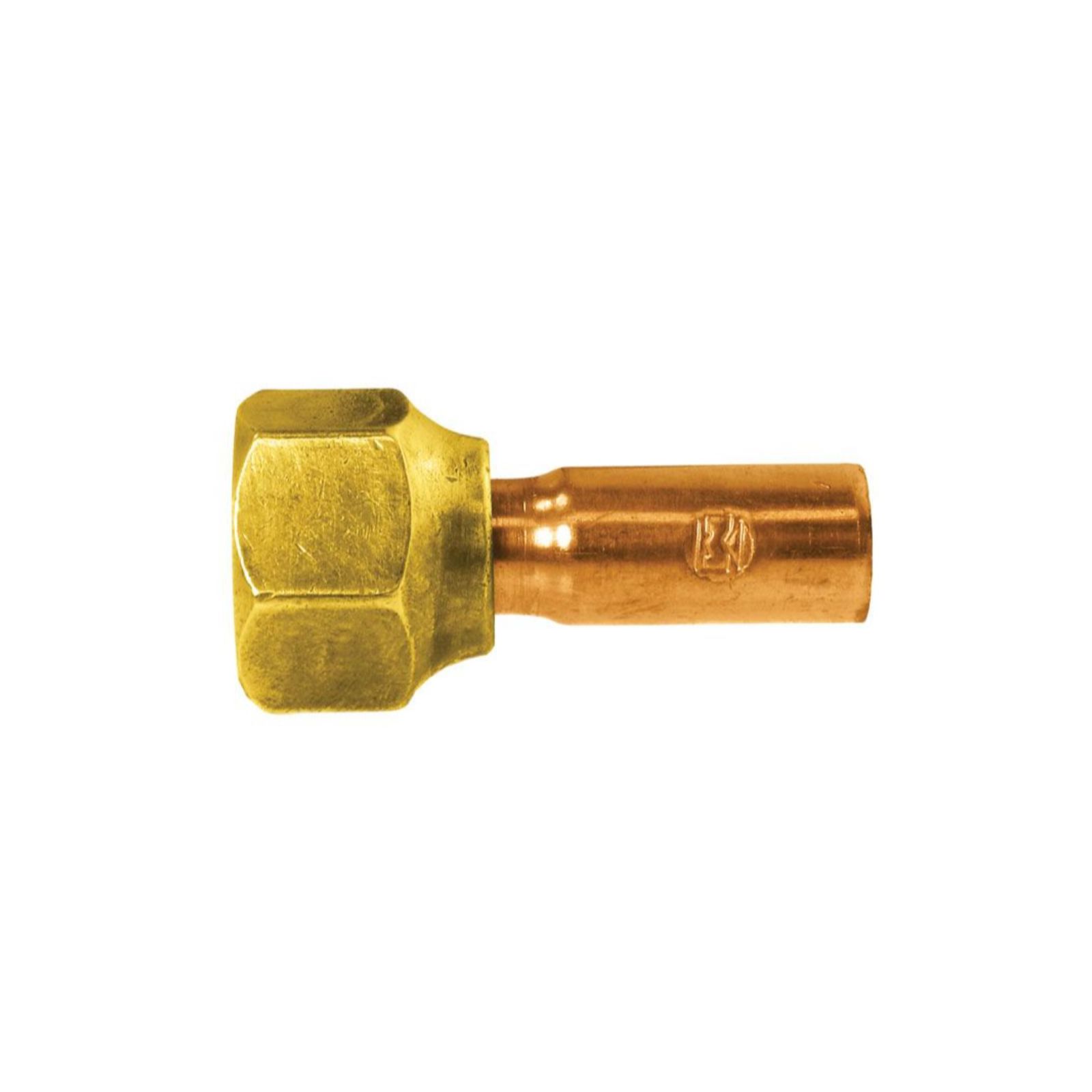 Mueller 82-A15725 - Brass Straight Fitting - Internal Flare to Tube Extension Solder