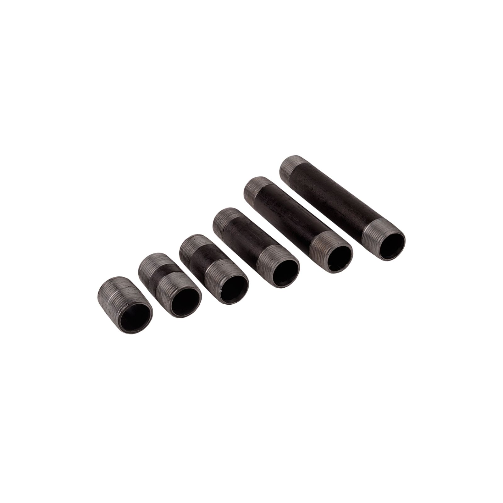 DiversiTech BPN-A34 - Black Steel Welded Nipples 3/4" Assortment Pack of Close Thru 6", Pack of 66