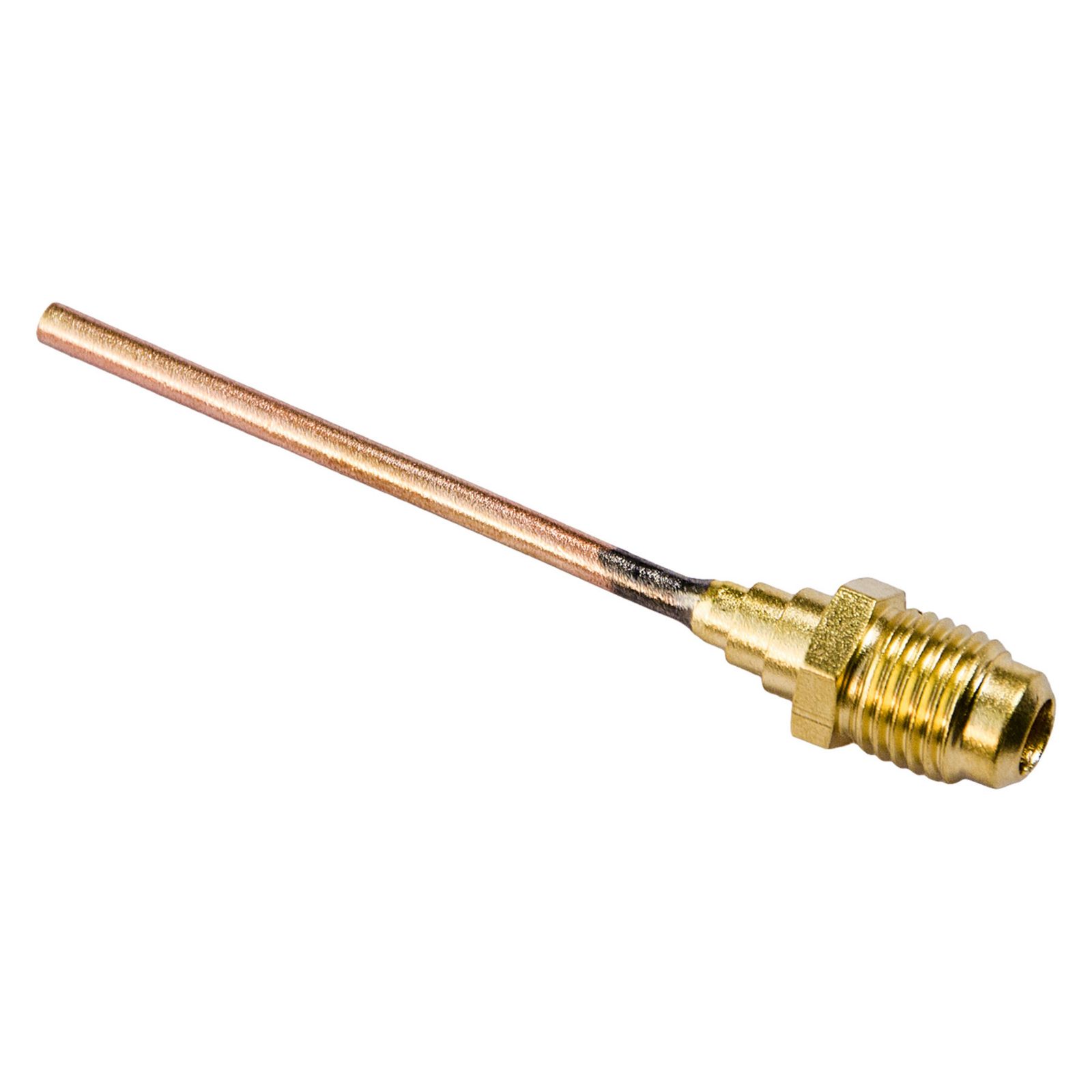 C&D Valve CD8408 - Economy Line Service Valve, Male Flare Access Fitting, 1/4", With Copper Tube Extension, 1/8"